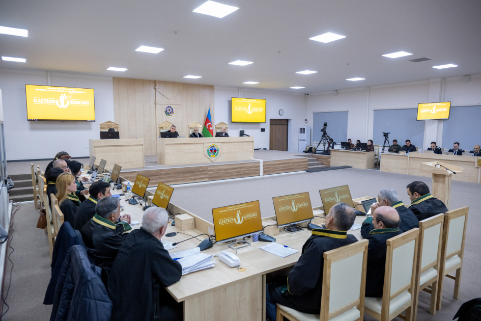 Ermənistan vətəndaşlarının məhkəməsi təqsirləndirilən şəxslərin son söz çıxışları ilə davam etdirilib (FOTO)
