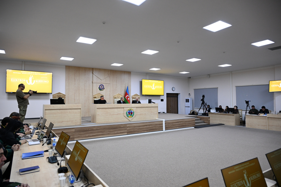 Ermənistan vətəndaşlarının məhkəməsi təqsirləndirilən şəxslərin son söz çıxışları ilə davam etdirilib (FOTO)