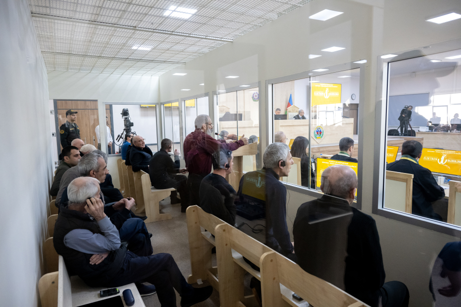 Ermənistan vətəndaşlarının məhkəməsi təqsirləndirilən şəxslərin son söz çıxışları ilə davam etdirilib (FOTO)