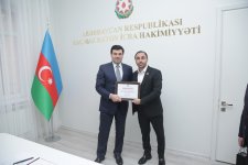 Xaçmazda beynəlxalq idman yarışlarında uğur qazanmış idmançılar və onların məşqçiləri təltif olunublar (FOTO)