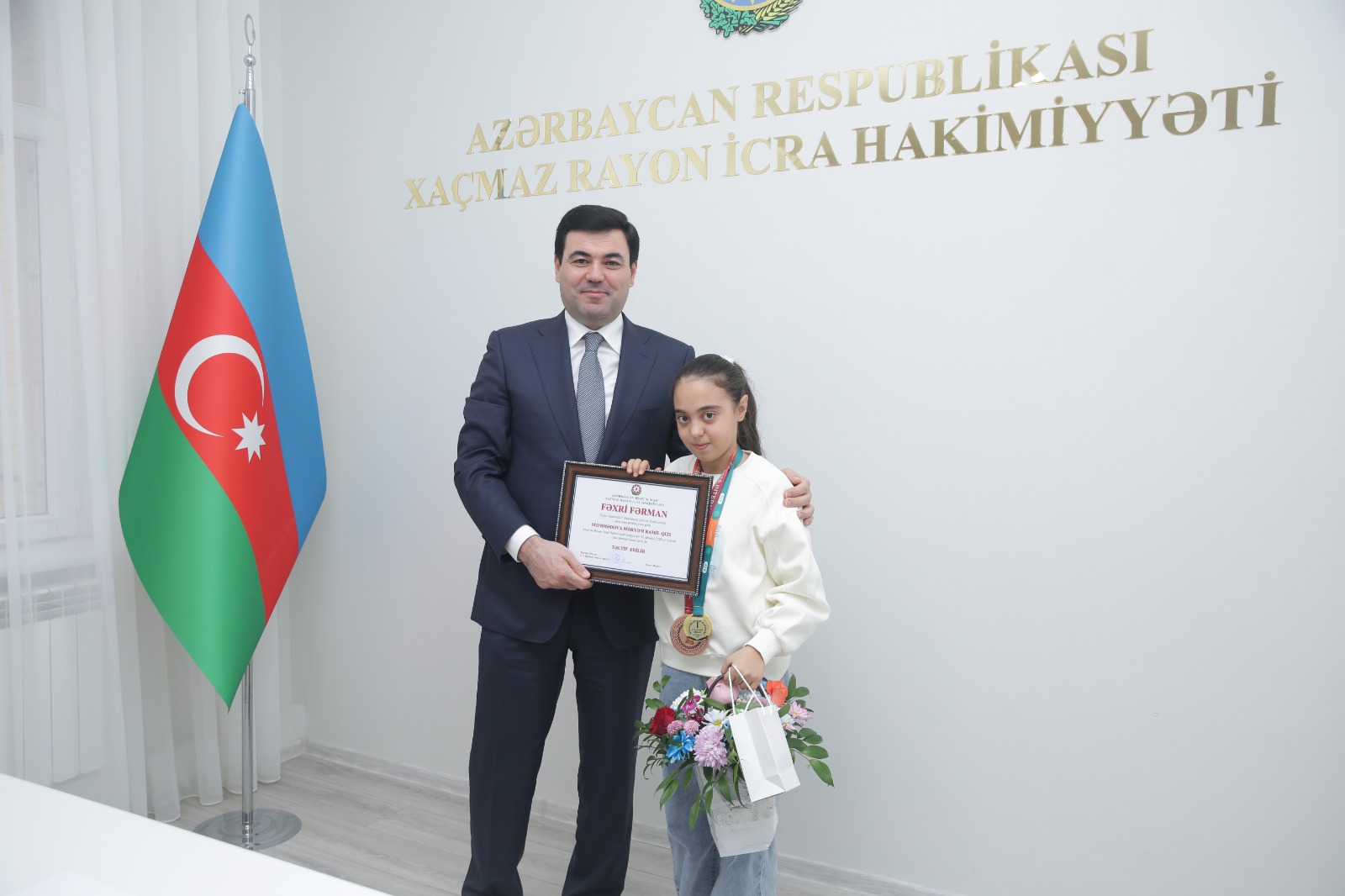 Xaçmazda beynəlxalq idman yarışlarında uğur qazanmış idmançılar və onların məşqçiləri təltif olunublar (FOTO)