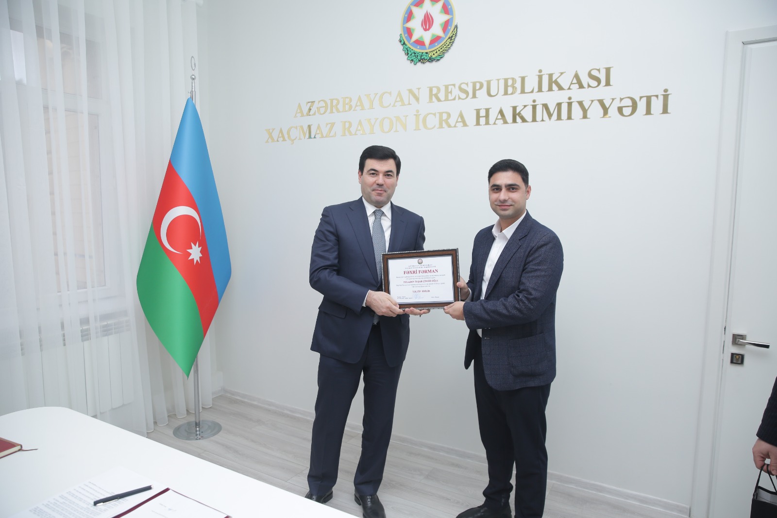 Xaçmazda beynəlxalq idman yarışlarında uğur qazanmış idmançılar və onların məşqçiləri təltif olunublar (FOTO)