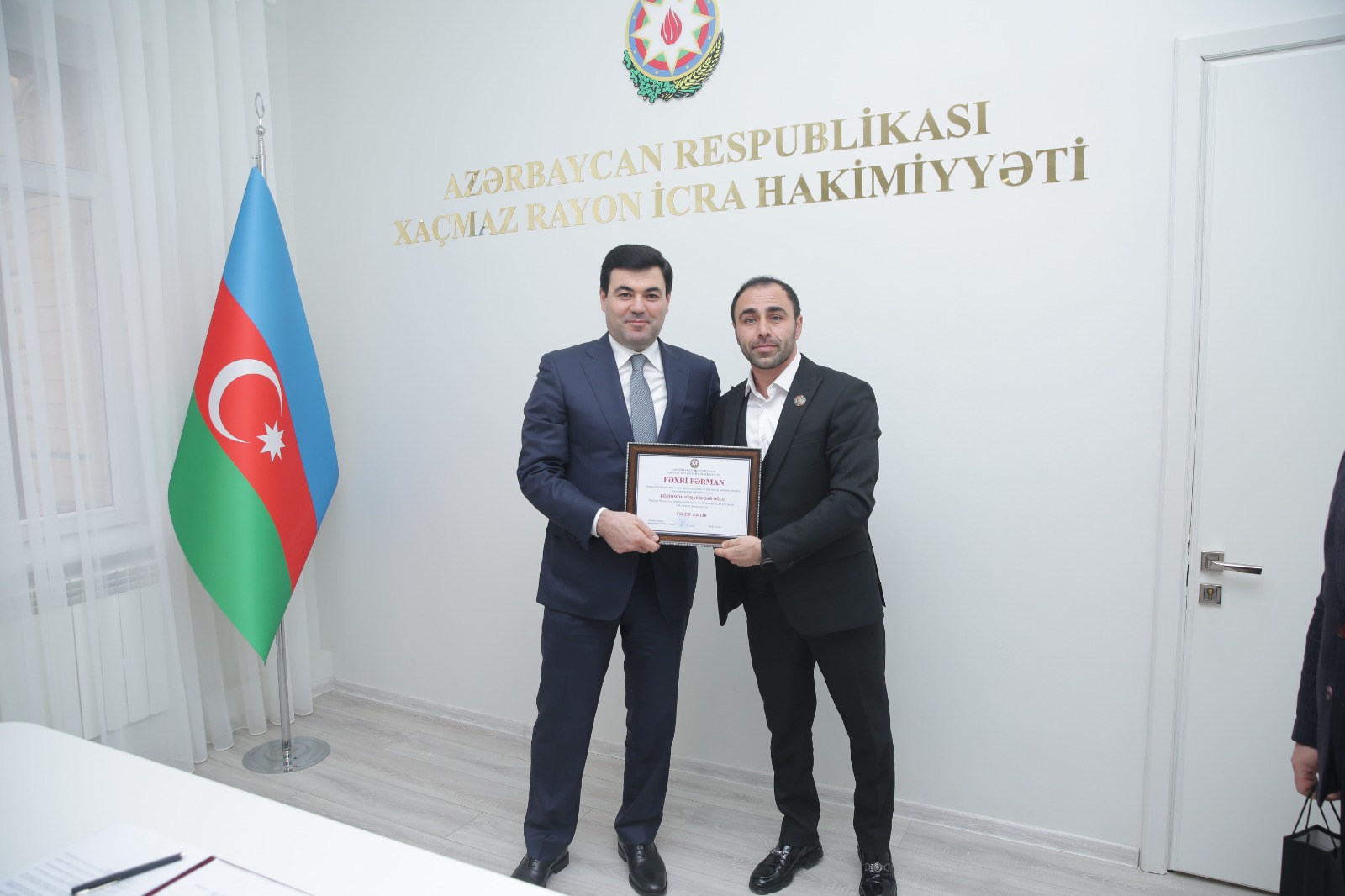 Xaçmazda beynəlxalq idman yarışlarında uğur qazanmış idmançılar və onların məşqçiləri təltif olunublar (FOTO)