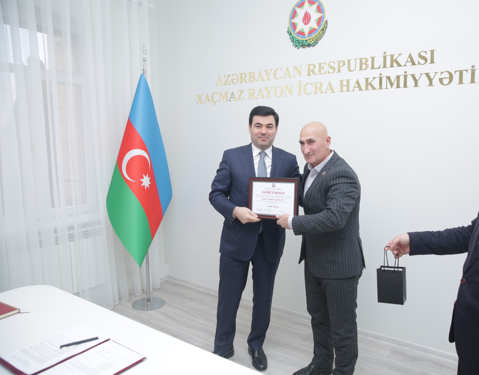 Xaçmazda beynəlxalq idman yarışlarında uğur qazanmış idmançılar və onların məşqçiləri təltif olunublar (FOTO)