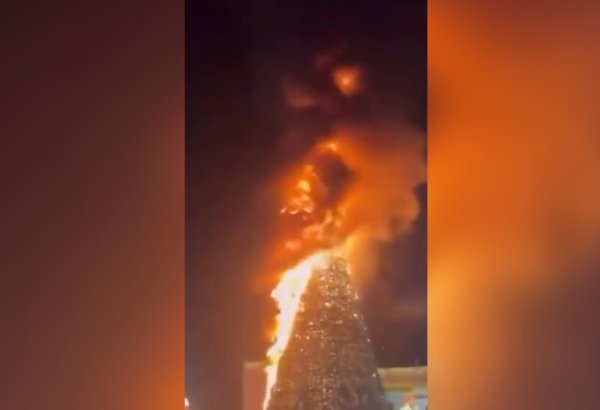 Gürcüstanın bu şəhərində əsas Yeni il yolkası yanıb