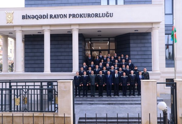 Binəqədi rayon prokurorluğunun yeni inzibati binası istifadəyə verilib (FOTO)