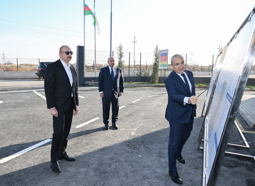 Prezident İlham Əliyev Ağdamda metal elektrik dirəklərinin istehsalı müəssisəsinin açılışında iştirak edib (FOTO)