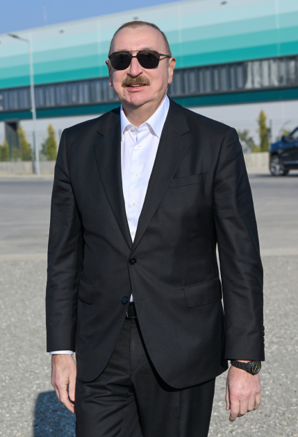 Prezident İlham Əliyev Ağdam Sənaye Parkında “Saloğlu Qarabağ” MMC-nin istehsal müəssisəsinin təməlini qoyub (FOTO)