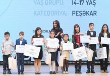 Leyla Əliyeva və Alena Əliyeva Uşaq İncəsənət Festivalının yekun mükafatlandırma mərasimində iştirak ediblər (FOTO)