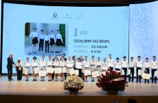 Leyla Əliyeva və Alena Əliyeva Uşaq İncəsənət Festivalının yekun mükafatlandırma mərasimində iştirak ediblər (FOTO)