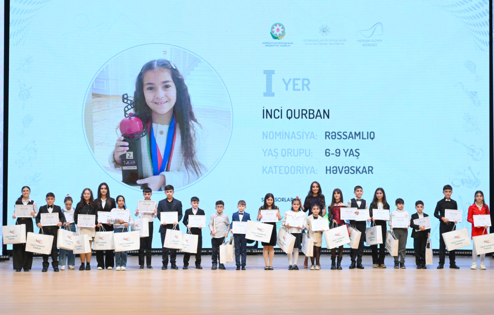 Leyla Əliyeva və Alena Əliyeva Uşaq İncəsənət Festivalının yekun mükafatlandırma mərasimində iştirak ediblər (FOTO)