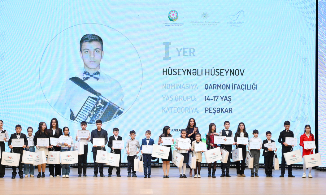 Leyla Əliyeva və Alena Əliyeva Uşaq İncəsənət Festivalının yekun mükafatlandırma mərasimində iştirak ediblər (FOTO)