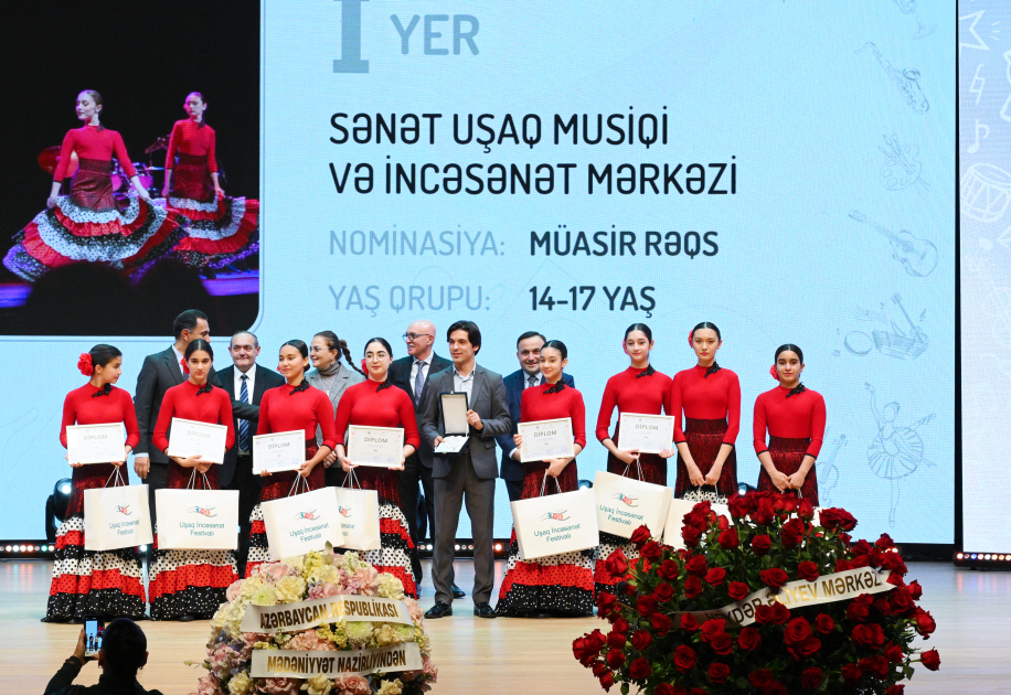 Leyla Əliyeva və Alena Əliyeva Uşaq İncəsənət Festivalının yekun mükafatlandırma mərasimində iştirak ediblər (FOTO)