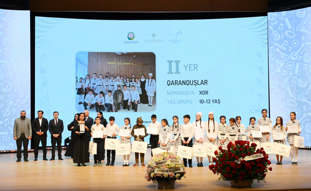 Leyla Əliyeva və Alena Əliyeva Uşaq İncəsənət Festivalının yekun mükafatlandırma mərasimində iştirak ediblər (FOTO)