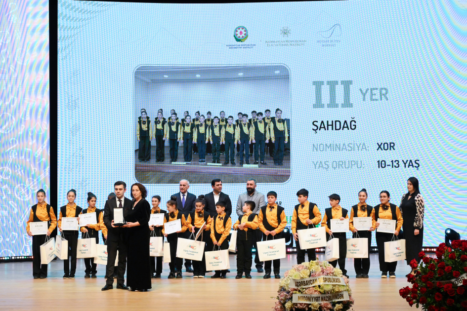 Leyla Əliyeva və Alena Əliyeva Uşaq İncəsənət Festivalının yekun mükafatlandırma mərasimində iştirak ediblər (FOTO)