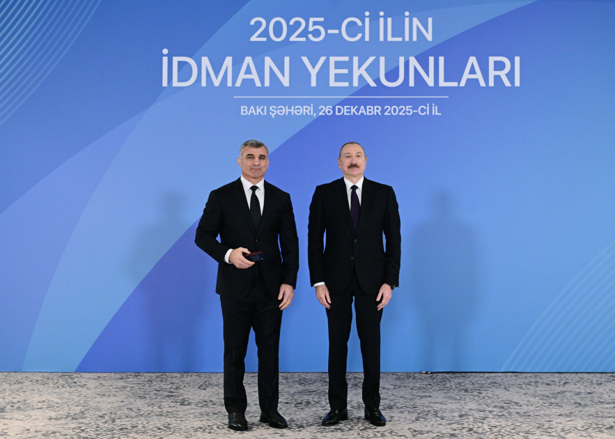 Prezident İlham Əliyev 2025-ci ilin idman yekunlarına həsr olunan mərasimdə iştirak edib (FOTO/VİDEO) (YENİLƏNİB)