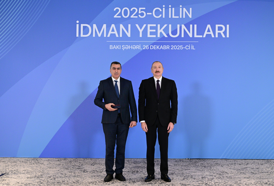 Prezident İlham Əliyev 2025-ci ilin idman yekunlarına həsr olunan mərasimdə iştirak edib (FOTO/VİDEO) (YENİLƏNİB)
