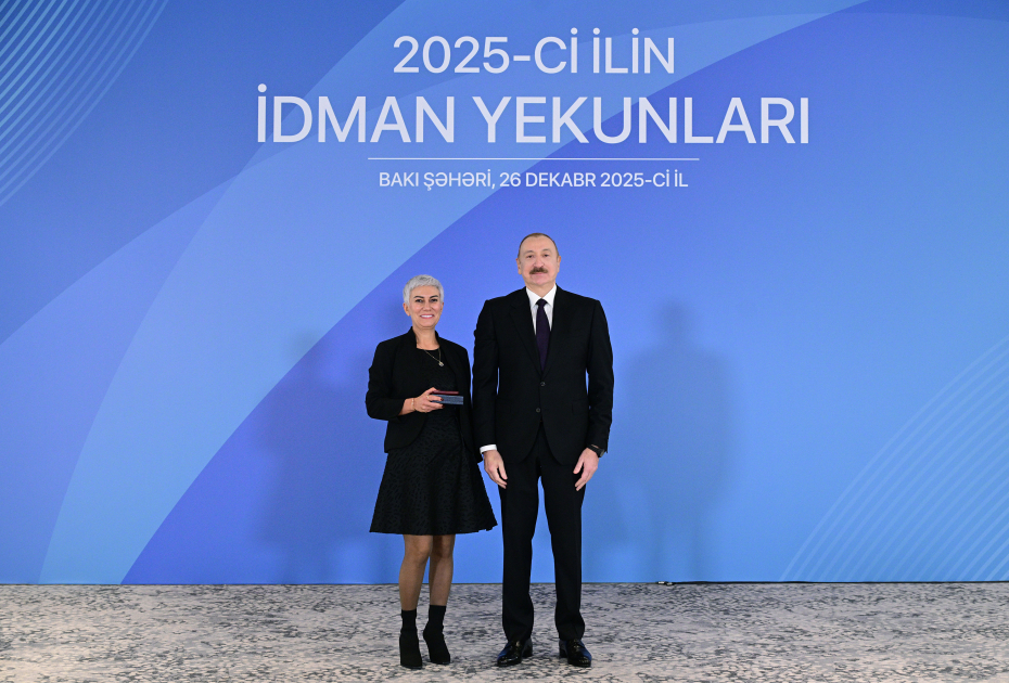 Prezident İlham Əliyev 2025-ci ilin idman yekunlarına həsr olunan mərasimdə iştirak edib (FOTO/VİDEO) (YENİLƏNİB)