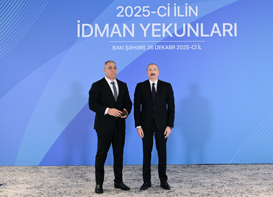 Prezident İlham Əliyev 2025-ci ilin idman yekunlarına həsr olunan mərasimdə iştirak edib (FOTO/VİDEO) (YENİLƏNİB)