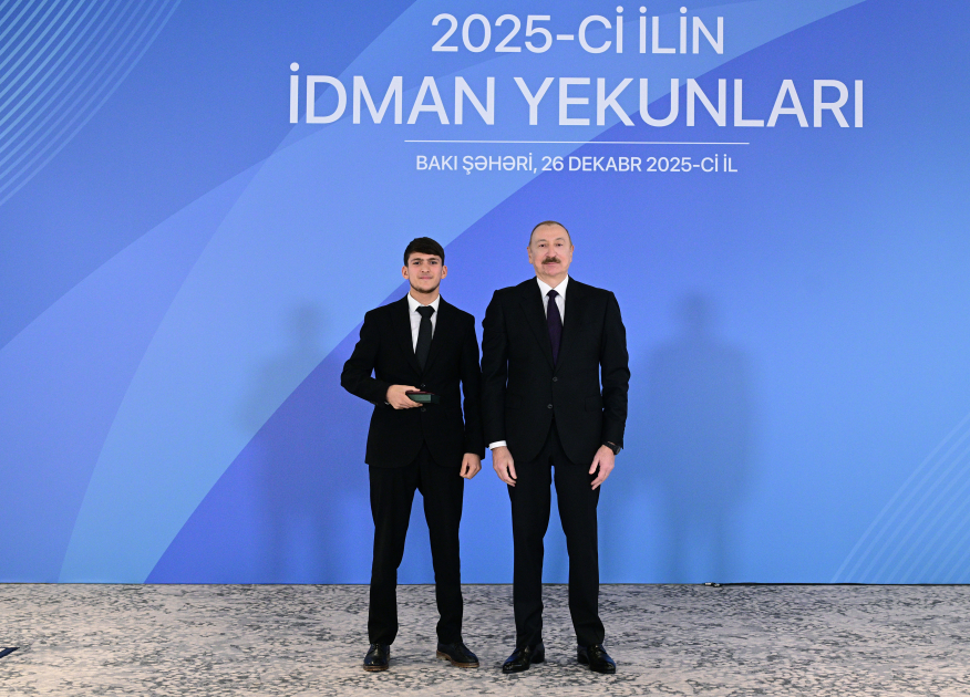 Prezident İlham Əliyev 2025-ci ilin idman yekunlarına həsr olunan mərasimdə iştirak edib (FOTO/VİDEO) (YENİLƏNİB)
