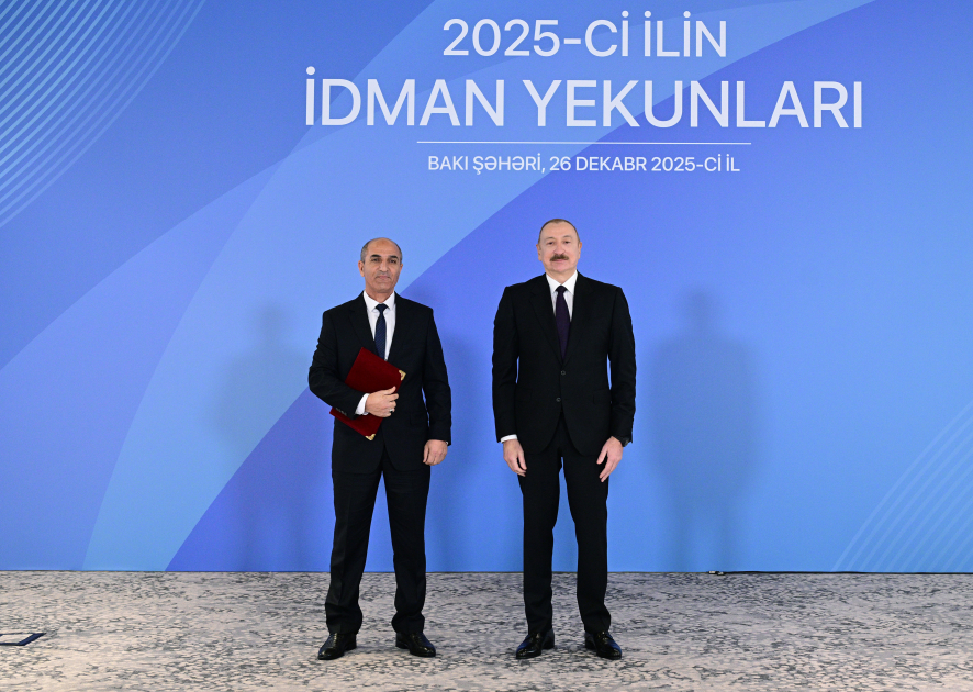 Prezident İlham Əliyev 2025-ci ilin idman yekunlarına həsr olunan mərasimdə iştirak edib (FOTO/VİDEO) (YENİLƏNİB)