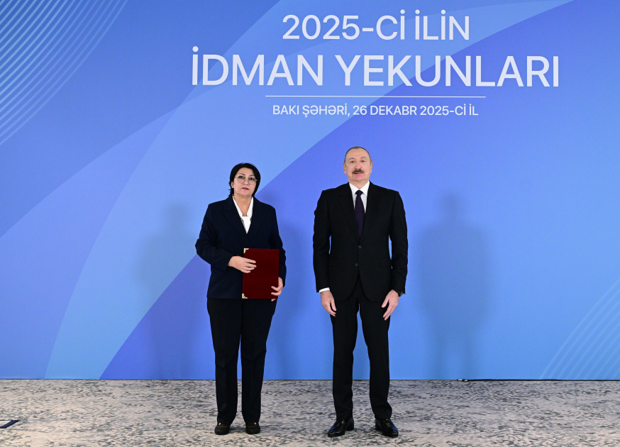 Prezident İlham Əliyev 2025-ci ilin idman yekunlarına həsr olunan mərasimdə iştirak edib (FOTO/VİDEO) (YENİLƏNİB)