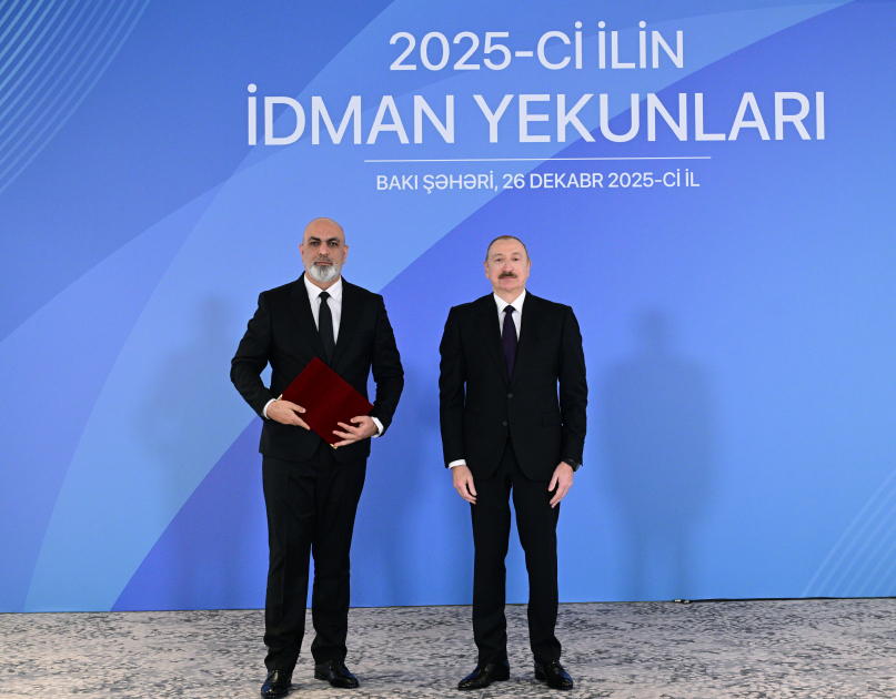 Prezident İlham Əliyev 2025-ci ilin idman yekunlarına həsr olunan mərasimdə iştirak edib (FOTO/VİDEO) (YENİLƏNİB)
