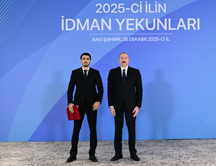 Prezident İlham Əliyev 2025-ci ilin idman yekunlarına həsr olunan mərasimdə iştirak edib (FOTO/VİDEO) (YENİLƏNİB)