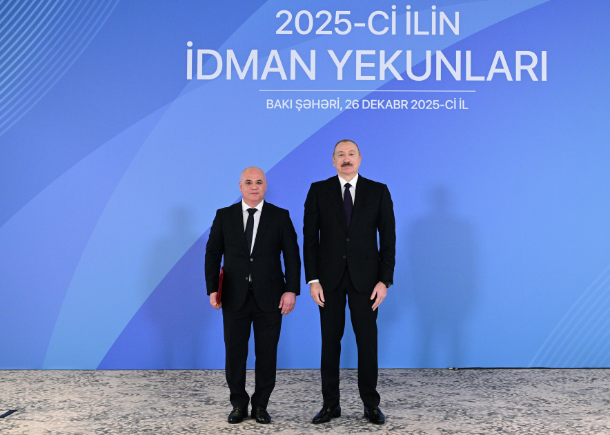 Prezident İlham Əliyev 2025-ci ilin idman yekunlarına həsr olunan mərasimdə iştirak edib (FOTO/VİDEO) (YENİLƏNİB)