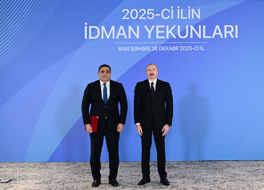 Prezident İlham Əliyev 2025-ci ilin idman yekunlarına həsr olunan mərasimdə iştirak edib (FOTO/VİDEO) (YENİLƏNİB)