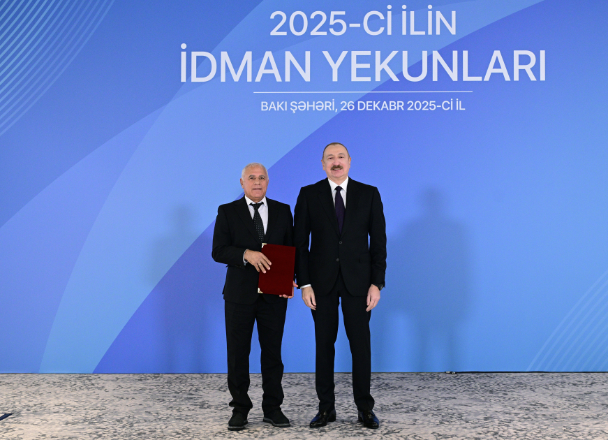 Prezident İlham Əliyev 2025-ci ilin idman yekunlarına həsr olunan mərasimdə iştirak edib (FOTO/VİDEO) (YENİLƏNİB)