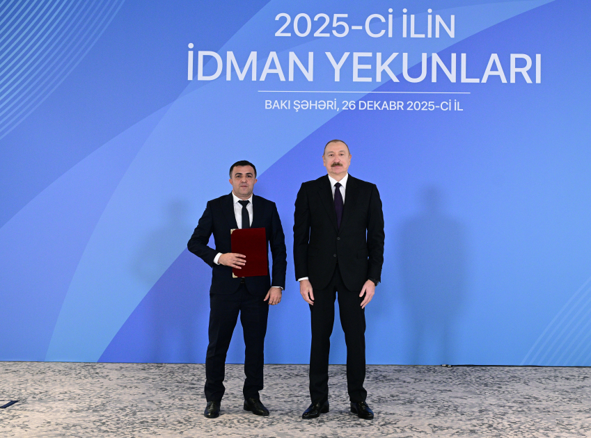 Prezident İlham Əliyev 2025-ci ilin idman yekunlarına həsr olunan mərasimdə iştirak edib (FOTO/VİDEO) (YENİLƏNİB)