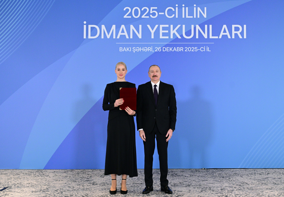 Prezident İlham Əliyev 2025-ci ilin idman yekunlarına həsr olunan mərasimdə iştirak edib (FOTO/VİDEO) (YENİLƏNİB)