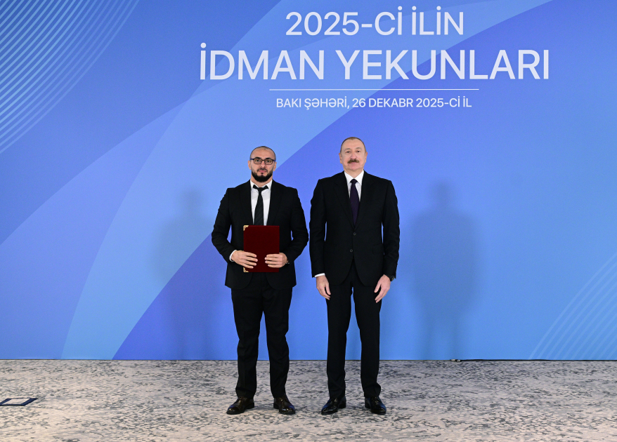 Prezident İlham Əliyev 2025-ci ilin idman yekunlarına həsr olunan mərasimdə iştirak edib (FOTO/VİDEO) (YENİLƏNİB)