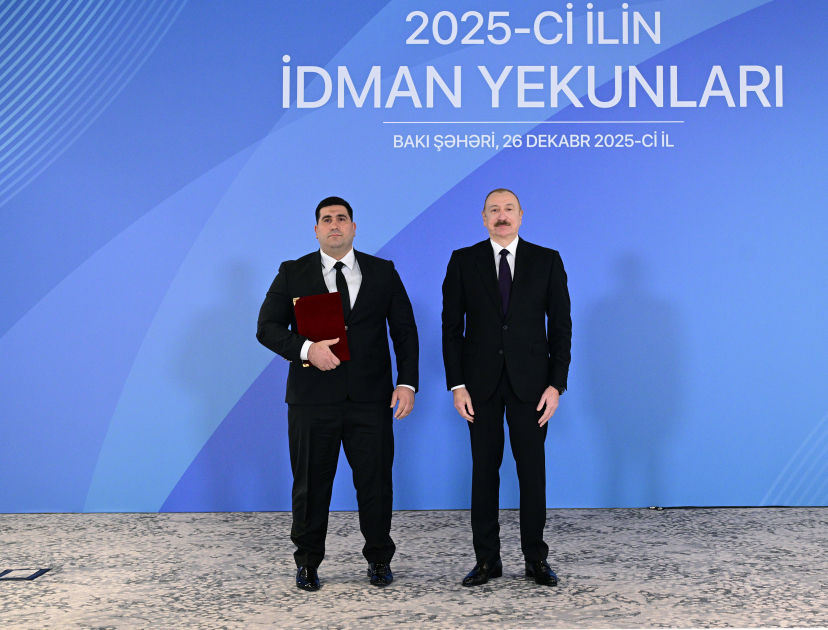 Prezident İlham Əliyev 2025-ci ilin idman yekunlarına həsr olunan mərasimdə iştirak edib (FOTO/VİDEO) (YENİLƏNİB)