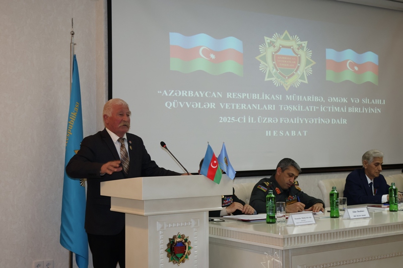 Müharibə, Əmək və Silahlı Qüvvələr Veteranları Təşkilatında hesabat yığıncağı keçirilib (FOTO)
