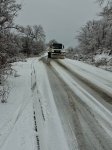 Ağdərədə yollar xüsusi texnikalarla təmizlənir (FOTO)