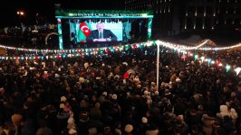 Xankəndidə bayram atəşfəşanlığı keçirilib (FOTO/VİDEO)