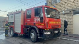 Gəncədə üç evdə baş vermiş yanğın söndürülüb (FOTO)