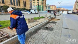 Masazırda 2 kilometrlik avtomobil yolunda əsaslı təmir işləri aparılır (FOTO)