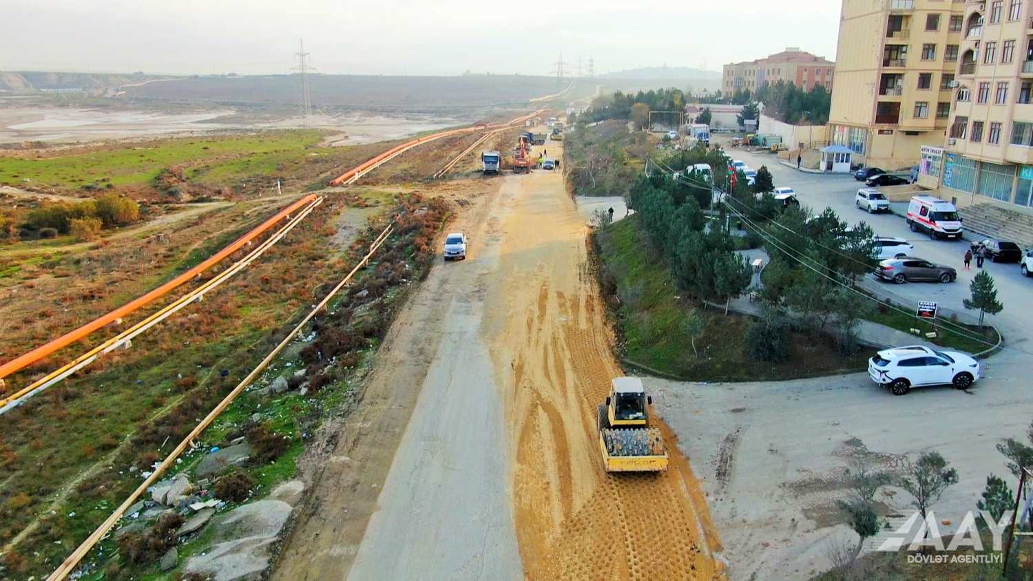 Masazırda 2 kilometrlik avtomobil yolunda əsaslı təmir işləri aparılır (FOTO)