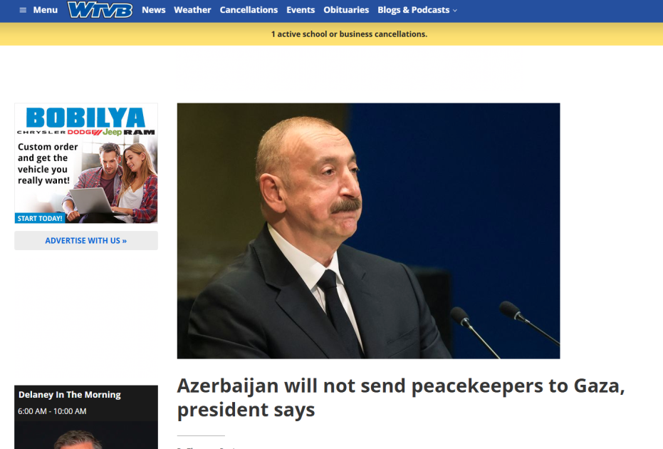 Prezident İlham Əliyevin yerli televiziya kanallarına müsahibəsi dünya mediasının diqqət mərkəzindədir (FOTO)