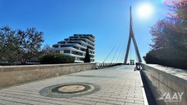 Paytaxtda unikal piyada körpüsü inşa edilib (FOTO)