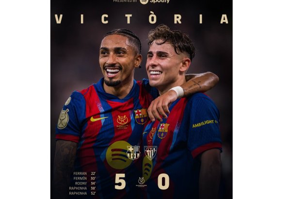 "Barselona" İspaniya Super Kubokunun finalına yüksəlib