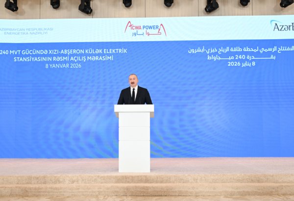 Prezident İlham Əliyev “Xızı-Abşeron” Külək Elektrik Stansiyasının rəsmi açılış mərasimində çıxış edib (FOTO) (YENİLƏNİB-4)
