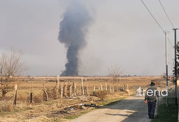 Füzulinin Molla Məhərrəmli kəndində yenidən alov müşahidə olunur (FOTO)