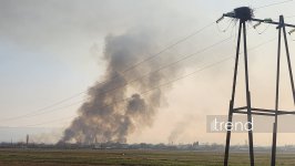 Füzulinin Molla Məhərrəmli kəndində yenidən alov müşahidə olunur (FOTO)