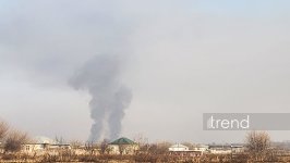 Füzulinin Molla Məhərrəmli kəndində yenidən alov müşahidə olunur (FOTO)