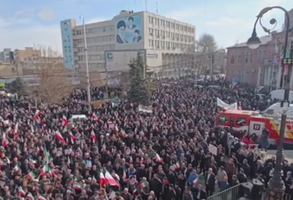 Təbrizdə İran hökumətinə dəstək aksiyası keçirildi (VİDEO)
