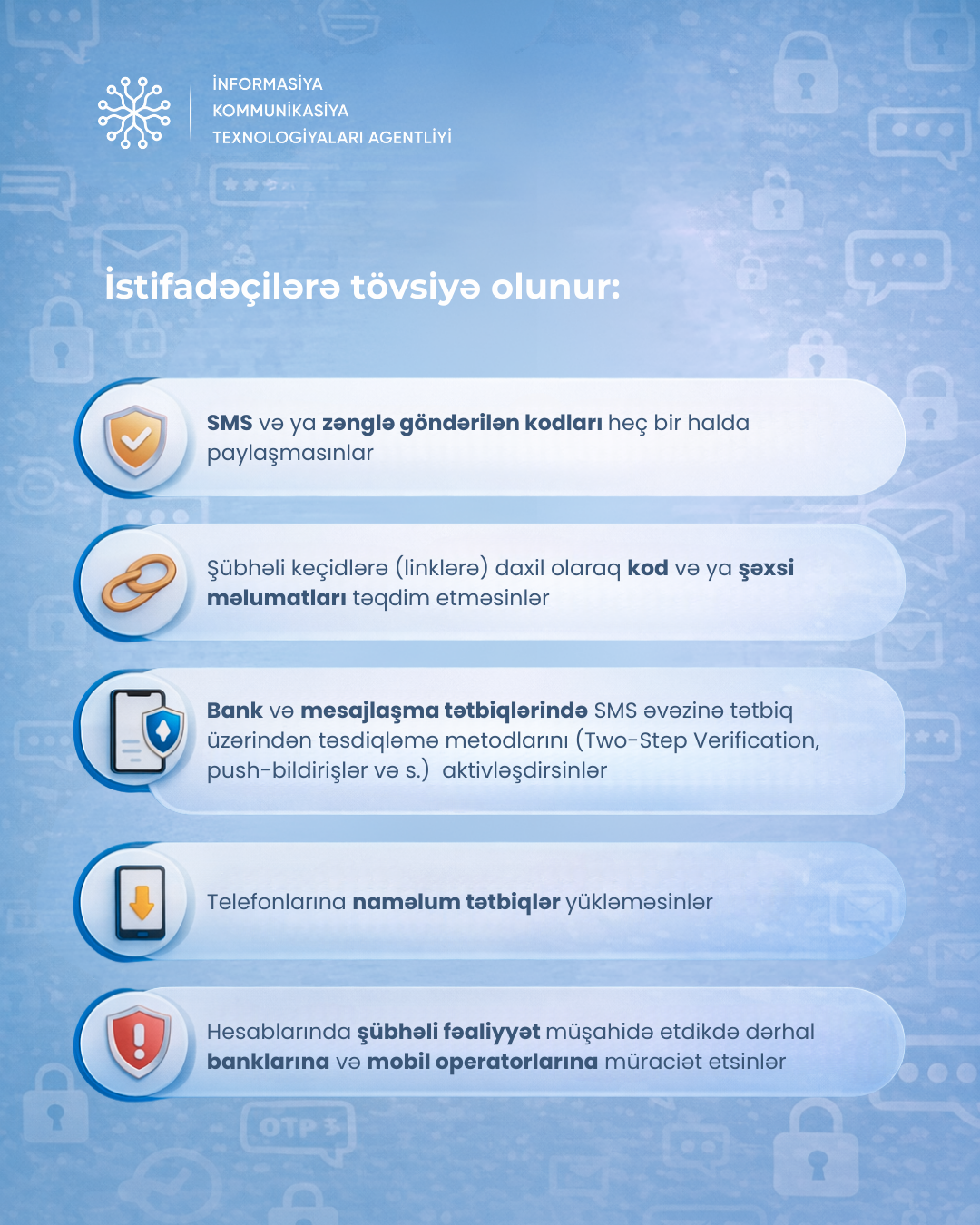 Bu kodları paylaşmaq təhlükəlidir - İKTA (FOTO)